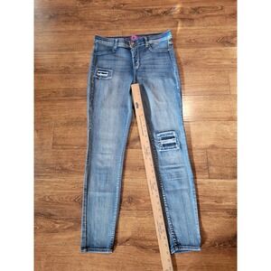 Wishful Park Distressed Skinny Jeans Jeggings Size Large Stretch Pull On  30×28